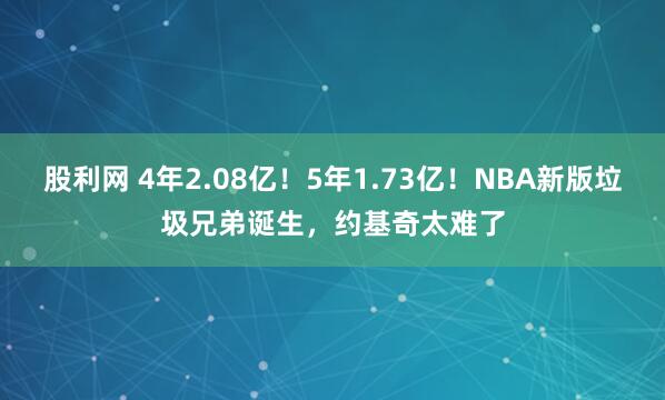 股利网 4年2.08亿！5年1.73亿！NBA新版垃圾兄弟诞生，约基奇太难了