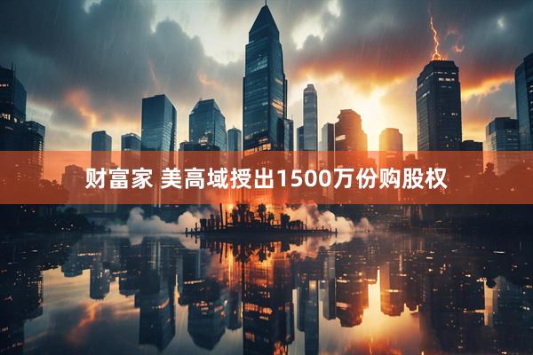 财富家 美高域授出1500万份购股权